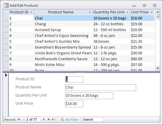 Split Form | Cách tạo Form trong Access
